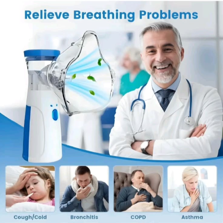 Silent Mesh Nebulizer Machine | Handheld & Travel-Friendly Vaporizer for Home & Travel