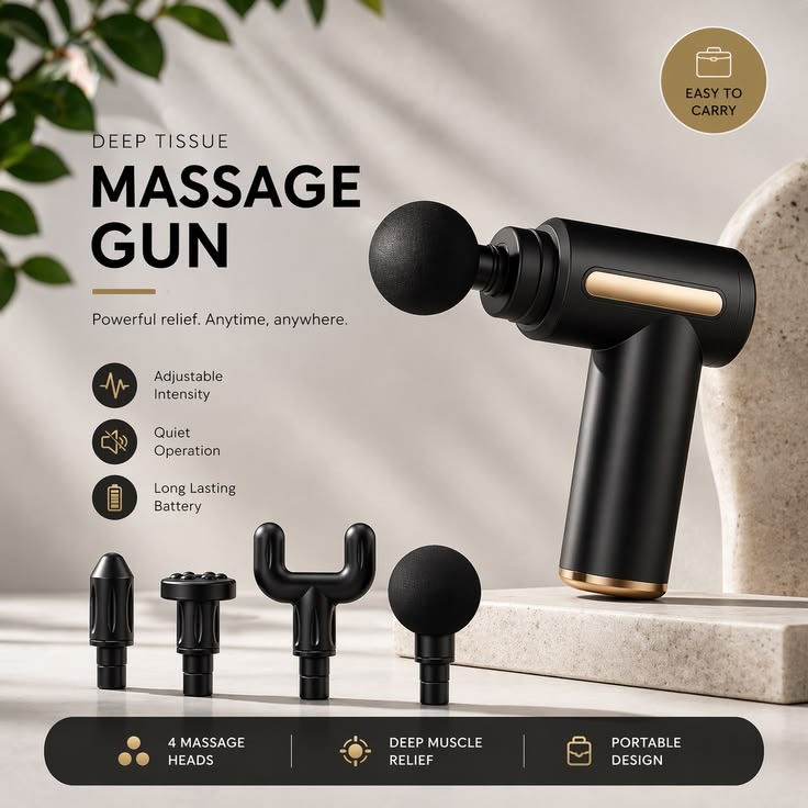 Impact Handheld Deep Tissue Percussion Gun Massager , Body Relaxation & Pain Relief.